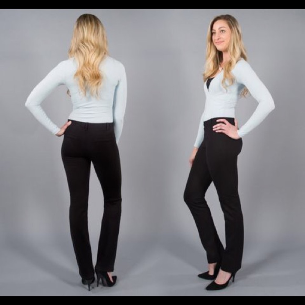 Betabrand Dress Pant Yoga Pants | medium black